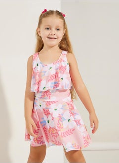 Styli Floral Print Dress & Shorts Swim Set  - Image 2