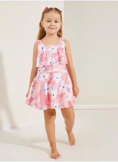 Styli Floral Print Dress & Shorts Swim Set  - Image 1