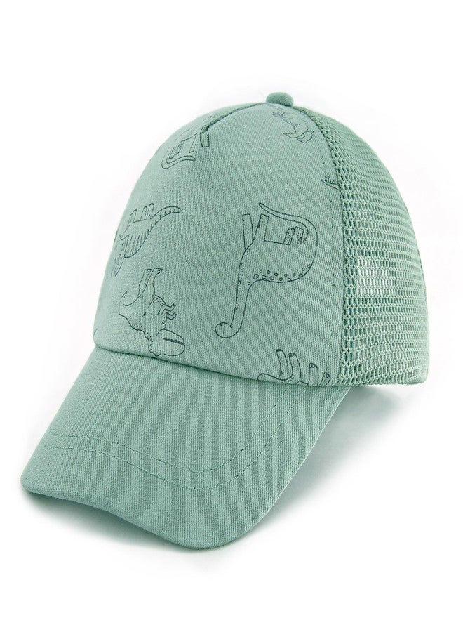POMIJIAN Toddler Baseball Hat Baby Boy Sun Hat Cotton Baseball Cap UV Protection Girls Outdoor Park Hats for Kids (US, Age, 1 Year, 2 Years, 1a6-green) - Image 1
