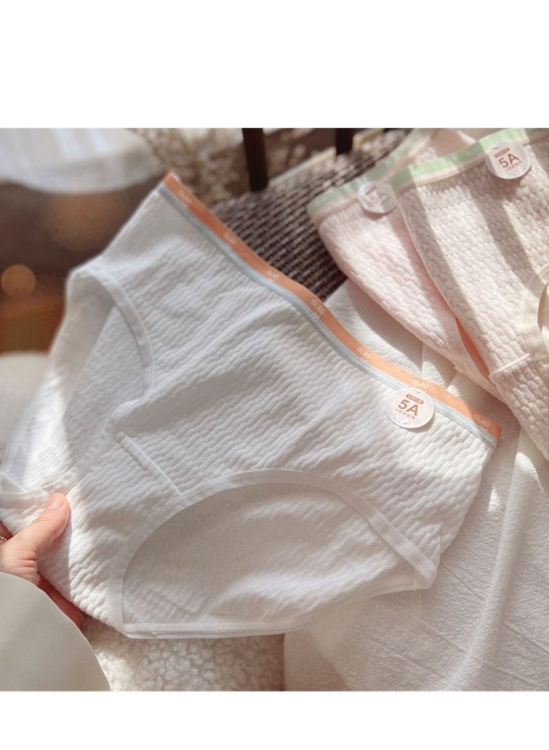 5 Pack Mid Waist Briefs Cute Style Cotton Underwear Ladies Mid Waist Comfortable Breathable Cute Girls Briefs  - Image 4