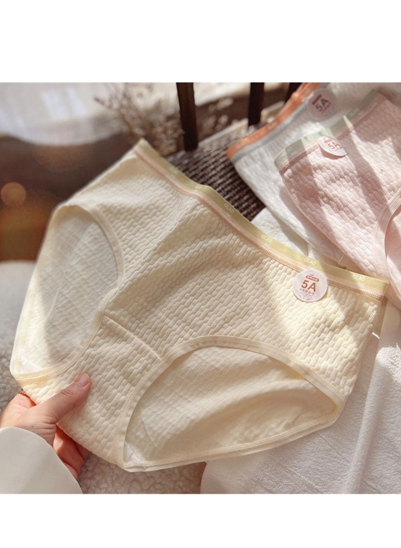 5 Pack Mid Waist Briefs Cute Style Cotton Underwear Ladies Mid Waist Comfortable Breathable Cute Girls Briefs  - Image 5