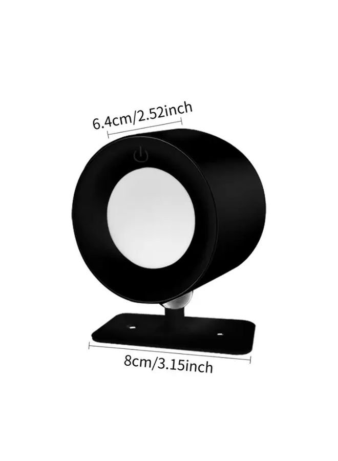 White Magnetic Wall Light With 360 Rotating Motion Sensor Remote Control Rechargeable Lithium Battery Touch Adjustable Brightness For Bedrooms Hallways Living Rooms - Image 4