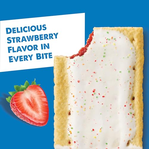 Pop Tarts Pop-Tarts Toaster Pastries, Breakfast Foods, Kids Snacks, Frosted Strawberry (12 Pop-Tarts) - Image 3