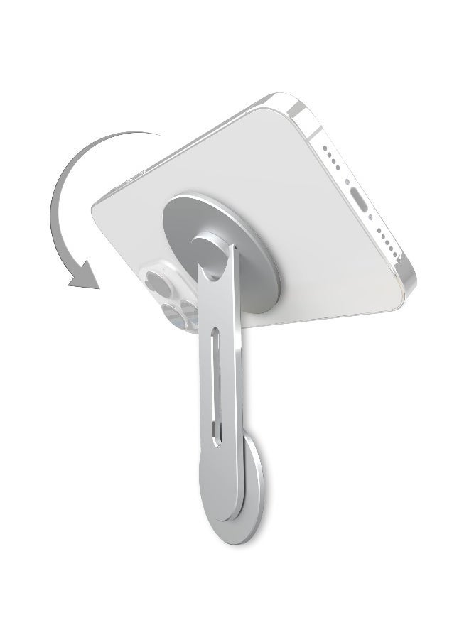 Hidden mobile phone holder, lim Magnetic Phone Holder Swivels 180° for Laptops and Monitors - Adjustable Magnetic Arm - Compatible with iPhone 14/13/12 Plus Pro Max Mini
