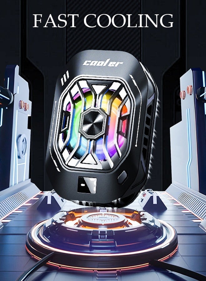 DUNISO Phone Cooler for Live Streaming and Gaming, Semi-Conductor Cooling Chip Mobile Phone Radiator with Adjustable 3 Gear Wind Speed and Adjustable Stand, Fit All Types of iPhone Android Smartphones - Image 4