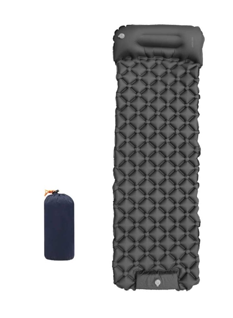 جرين ليون مرتبة هوائية قابلة للنفخ، مضخة قدم مدمجة، وسادة مدمجة، سرير تخييم محمول، تضخم وتفريغ سريع، تصميم مريح، مثالية للسفر والرحلات البرية - Image 1