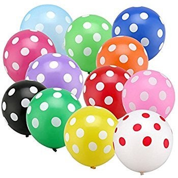 3A Featuretail Birthday Party Multicolor POLKA Dot Balloons - Pack of 50 - Image 5