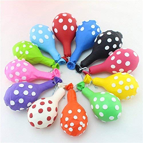 3A Featuretail Birthday Party Multicolor POLKA Dot Balloons - Pack of 50 - Image 2