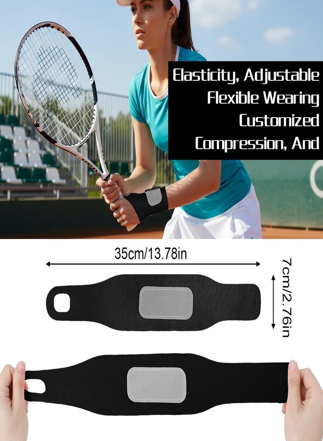 Nogeqi 2 Pcs Ultra-Thin Wrist Wrap, Elastic Wrist Brace For Tendonitis Fit Left Or Right Hand For Carpal Tunnel Pain Relief Sports Tennis Compression And Support For Fitness (Black) - Image 2