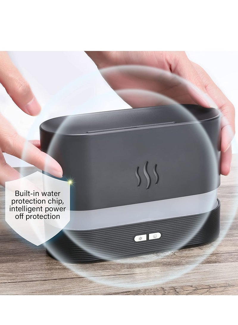 ELTRAZONE Flame Air Diffuser,Humidifier,Portable-Noiseless Aroma Diffuser for Home,Office or Yoga Essential Oil Diffuser with No-Water Auto-Off Protection(Black) - Image 4