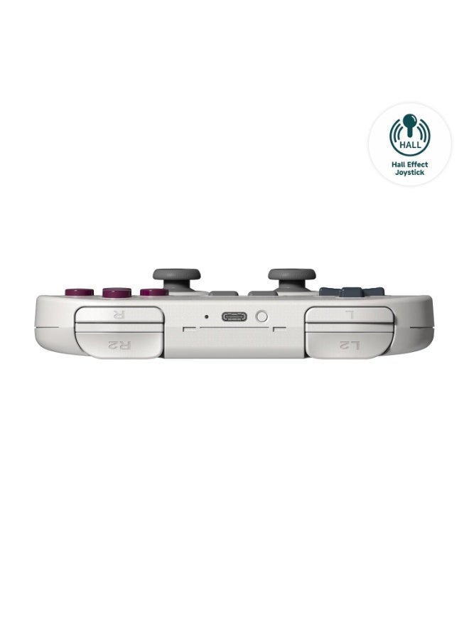 8Bitdo Classic Gamepad 8BitDo SN30 Pro Bluetooth Gaming Controller for Switch/Switch 2, PC, Apple, MacOS, Android, Steam Deck & Raspberry Pi, Two Connecting Ways of BT and USB with Hall Effect Joysticks/Clickable Joysticks, Rumble Vibration, Turbo Function, Wireless BT, Rechargeable Battery, Home and Screenshot Buttons, Perfect Classic D-pad, Working Modes of X-input, D-input, Mac mode and NS mode - Image 4