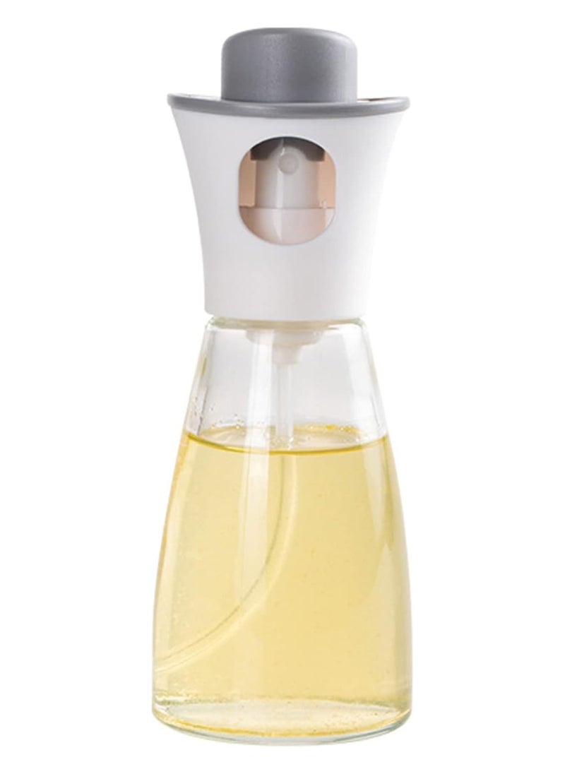 Spaceshoop Oil Sprayer Glass Press Oil Bottle Multifunctional Olive Oil Glass Dispenser 1 Bottle of 170ml Widely Used in Cooking Kitchen Baking Grilling Roasting Grilling  - Image 1