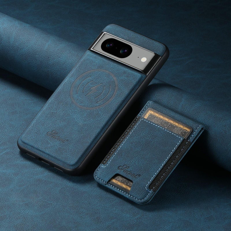 Suteni For Google Pixel 9 Pro H17 Litchi Texture Leather Magnetic Detachable Wallet Phone Case(Blue) - Image 2