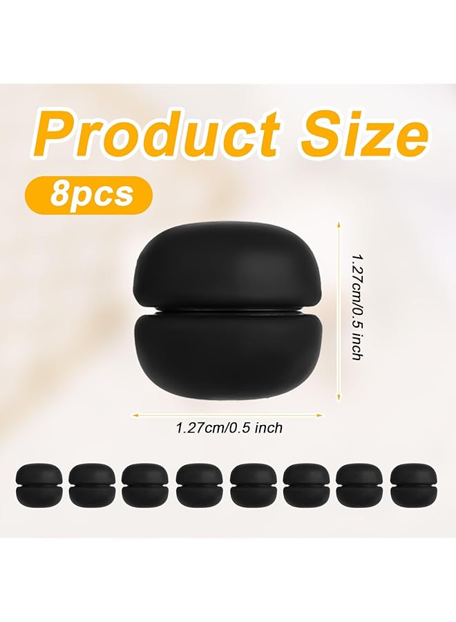 erorex 8Pcs Magnetic Hijab Pins Small Hijab Magnets Multifunctional No Snag Scarf Closure Pinless Brooch For Women Men Scarf Scarves Clothing Black - Image 2