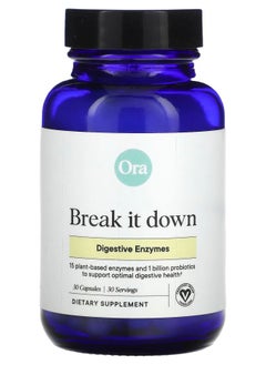 ORA Break It Down Digestive Enzymes 30 Capsules 