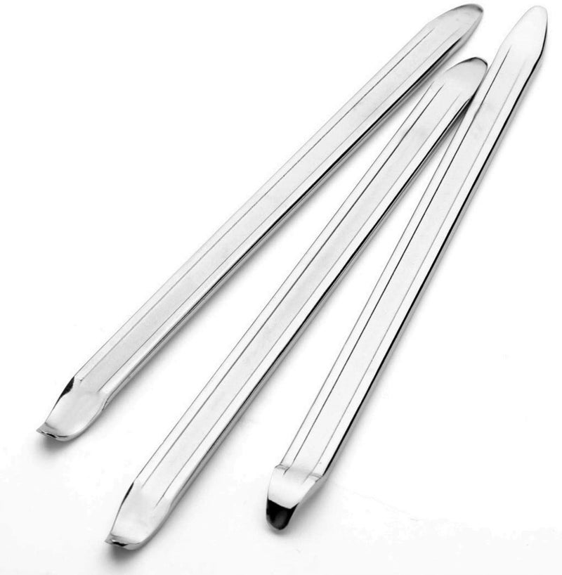 KAHEIGN 3Pcs Tyre Lever, 30cm Manganese Steel Tire Levers Spoon Tire Remover Repair Tools for Bicycle Motorcycle Bike Car Tire Changing Removing (Silver) - Image 1