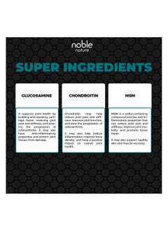 noble nature Joint Support Supplement with Glucosamine Chondroitin Turmeric MSM Boswellia - Supports Bone & Joint Health - 60 Veg Tablets  - Image 4