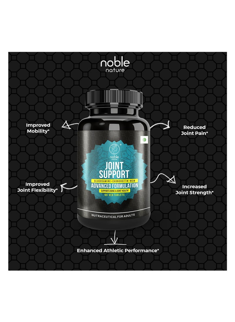 noble nature - Joint Support Supplement with Glucosamine Chondroitin Turmeric MSM Boswellia - Supports Bone & Joint Health - 60 Veg Tablets - Image 1
