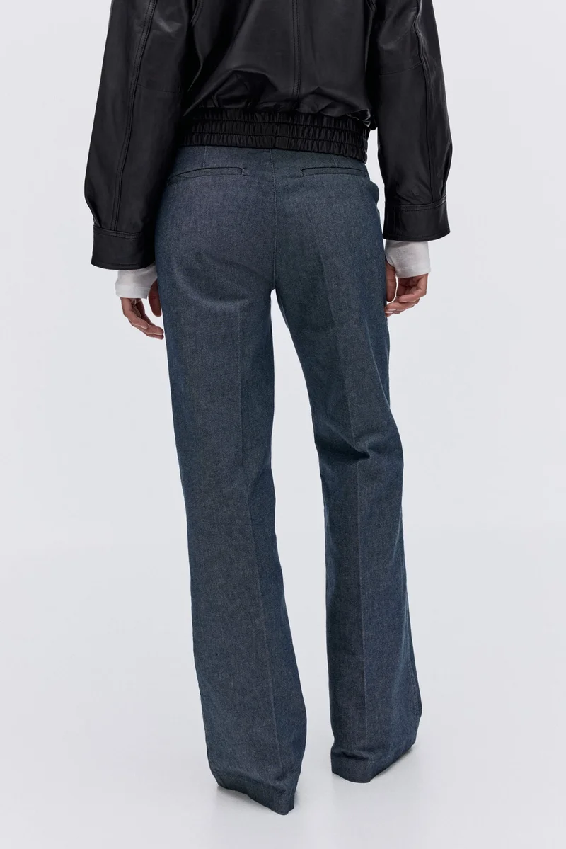 اتش اند ام جينز بقصة حافة واسعة وخصر عالي