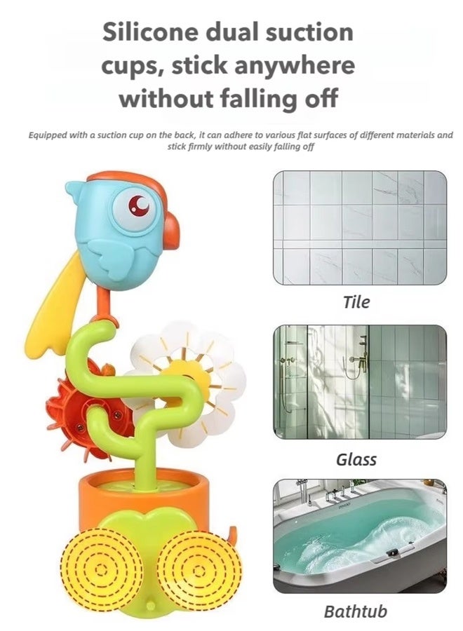 لعبة استحمام للأطفال الصغار، لعبة استحمام للأطفال بطابع الحديقة، لعبة استحمام للأطفال بطابع الحديقة، مرشّة زهور، حوض استحمام، لعبة حمام ودش، لعبة حديقة، تُثبّت على جدار الحوض أي هدية ممتعة لحوض الاستحمام أو الدش من طفل رضيع بعمر 1 و2 و3 و4 سنوات، أطفال صغار، أولاد وبنات - Image 5