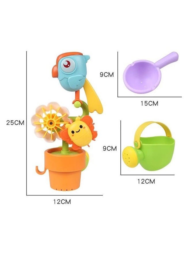 لعبة استحمام للأطفال الصغار، لعبة استحمام للأطفال بطابع الحديقة، لعبة استحمام للأطفال بطابع الحديقة، مرشّة زهور، حوض استحمام، لعبة حمام ودش، لعبة حديقة، تُثبّت على جدار الحوض أي هدية ممتعة لحوض الاستحمام أو الدش من طفل رضيع بعمر 1 و2 و3 و4 سنوات، أطفال صغار، أولاد وبنات - Image 2