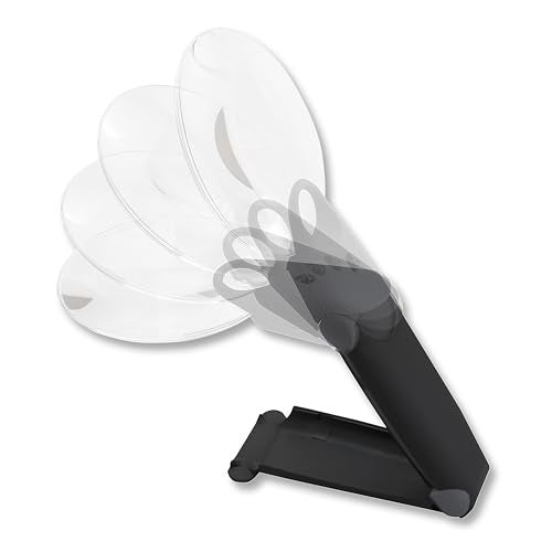 Carson FreeHand 2.5x LED Lighted Hand-Held or Hands-Free Magnifier with 5.5x Spot Lens (FH-25) - Image 2