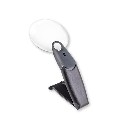 Carson FreeHand 2.5x LED Lighted Hand-Held or Hands-Free Magnifier with 5.5x Spot Lens (FH-25) - Image 1