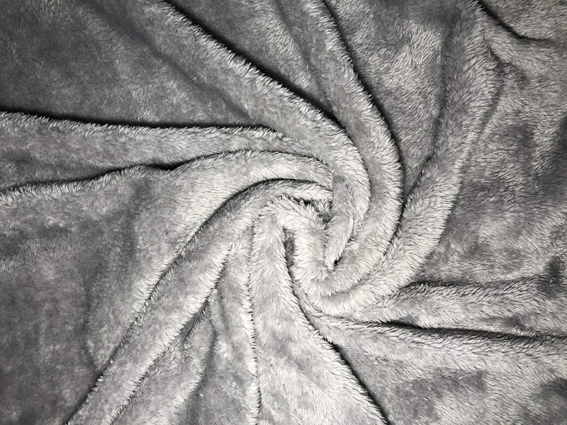 AUCOCU غطاء وسادة ناعم إضافي شيربا/مادة ميكروبلوش 20 × 54 بوصات إغلاق سوستة (رمادي) - Image 3