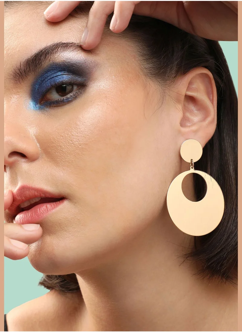 SOHI Gold Plated Party Designer Drop Earring For Women