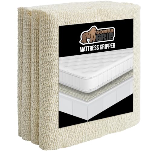 GORILLA GRIP Non Slip Mattress Gripper Prevents Mattresses from Sliding and Holds Bed in Place Pad Grips Beds Sofa Couch Chair Cushions and Helps Keep Topper from Slipping Easy Trim Pads Queen - Image 1