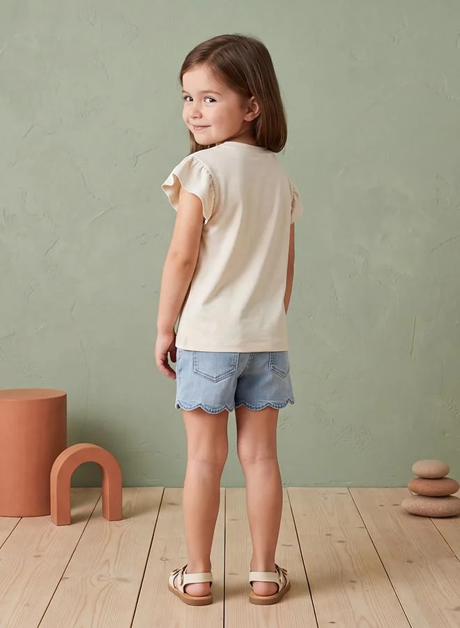 Babies & More Babies & More Toddler Girls Dark Green Short Sleeve T-Shirt