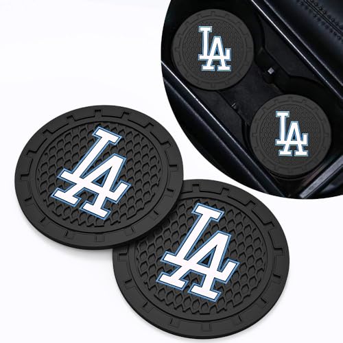 ARTANLIFE Silicone Dodgers Car Cup Holder CoastersBaseball Fans Car Coasters for LA Dodgers Fans NonSlip Universal Fit Cup Holder Insert - Image 1