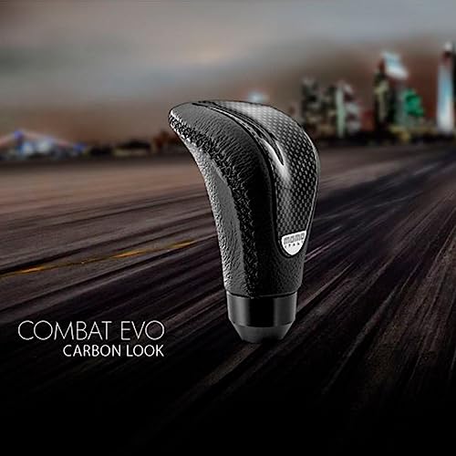 MOMO Motorsport Combat Evo Shift Knob Black Leather, Carbon Effect Insert - CTECBN - Image 2
