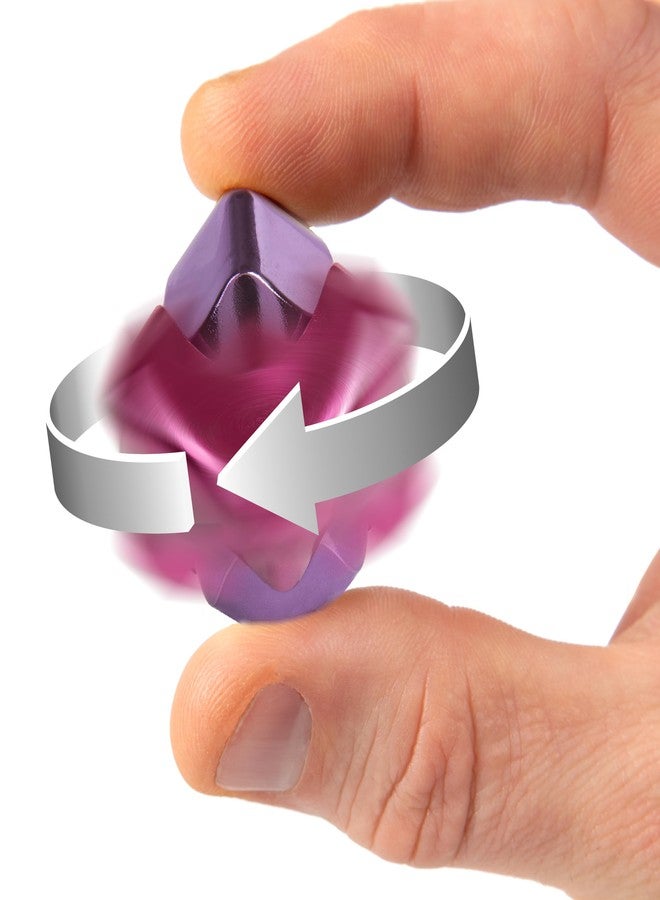 bopster Fidget Cube Spinner | Anodised Metal Hand Spinner | Sensory & Stress Relief Toy for Kids & Adults | ADHD, ADD, Autism | Ideal Gift | Pink & Purple - Image 5