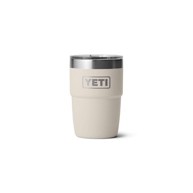 YETI Rambler 8 oz Insulated Coffee Mug with Lid - Stackable Double-Wall Vacuum Insulated Coffee Cup - DuraSip Ceramic Lining - Barista-Friendly Design - Stainless Steel - Dishwasher Safe, Cape Taupe - Image 1