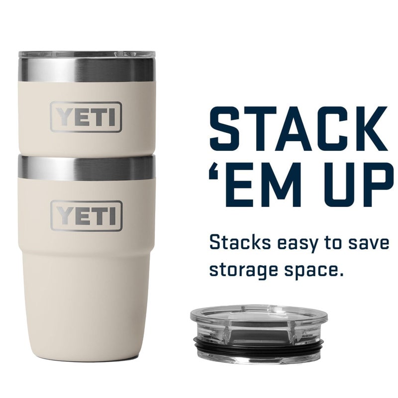 YETI Rambler 8 oz Insulated Coffee Mug with Lid - Stackable Double-Wall Vacuum Insulated Coffee Cup - DuraSip Ceramic Lining - Barista-Friendly Design - Stainless Steel - Dishwasher Safe, Cape Taupe - Image 4