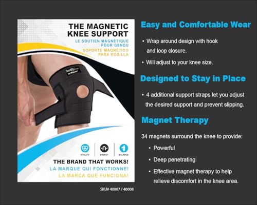 Serenity2000 Magnetic Therapy Knee Brace for Support and Pain Relief, Contains 28 Magnets (Small - up to 16") - Image 5