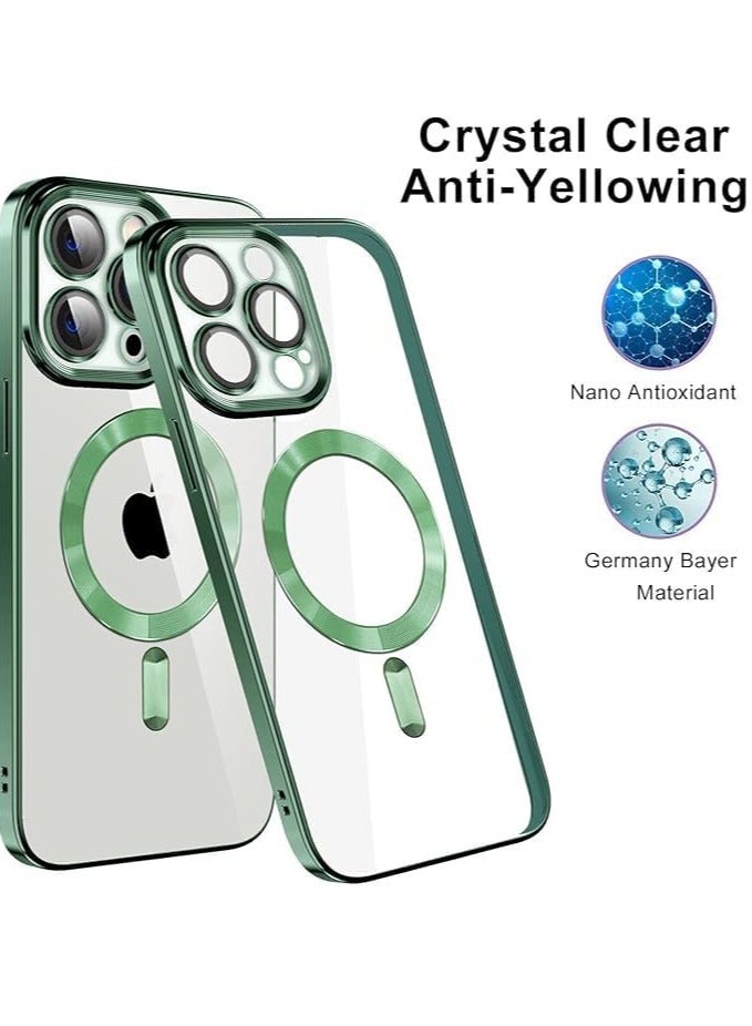ten.tech Transparent Magnetic Protection Cover Compatible with MagSafe for iPhone 12 Pro Max Mobile Phone, Anti-Shock and Anti-Scratches, and Camera Lens Protector (green) by Tin Tech  - Image 5
