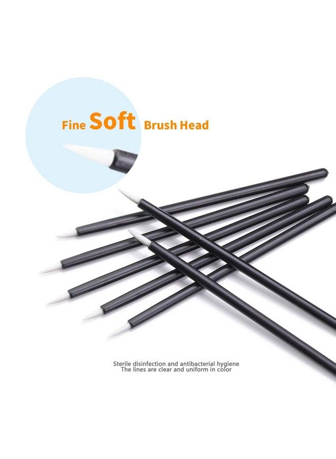 Nesa Disposable Makeup Brush Set (Fine Eyeliner Makeup Brushes Applicator Lip Liner Brushes 50 Pcs) Black - Image 3