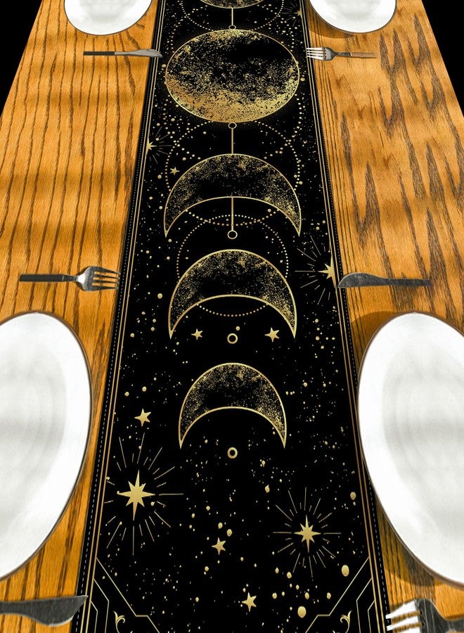Yarcooly Mystical Decor Moon Table Runner Tarot Decor Gothic Table Runner Astrology Decorations Celestial Party Decorations Supplies Favors Ouija Board Celestial Simple Life Witchy Room Decor - Image 4