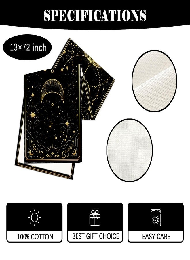 Yarcooly Mystical Decor Moon Table Runner Tarot Decor Gothic Table Runner Astrology Decorations Celestial Party Decorations Supplies Favors Ouija Board Celestial Simple Life Witchy Room Decor - Image 5