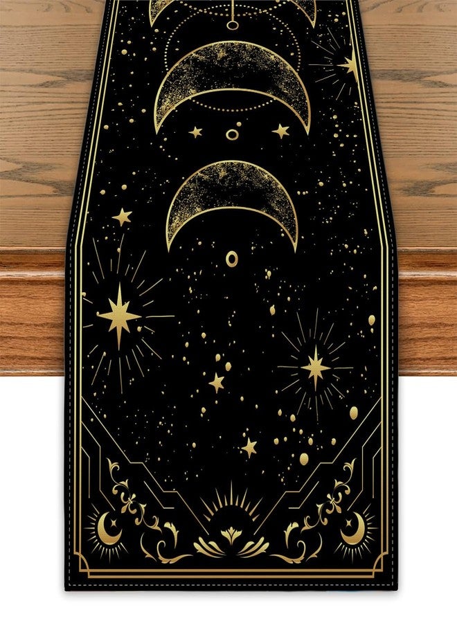 Yarcooly Mystical Decor Moon Table Runner Tarot Decor Gothic Table Runner Astrology Decorations Celestial Party Decorations Supplies Favors Ouija Board Celestial Simple Life Witchy Room Decor - Image 1