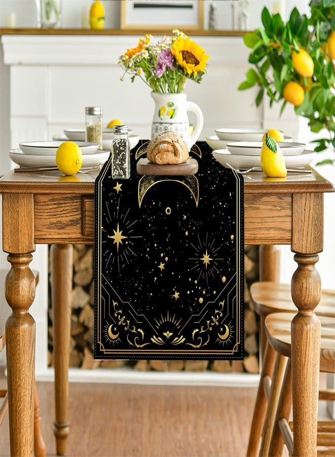 Yarcooly Mystical Decor Moon Table Runner Tarot Decor Gothic Table Runner Astrology Decorations Celestial Party Decorations Supplies Favors Ouija Board Celestial Simple Life Witchy Room Decor - Image 2