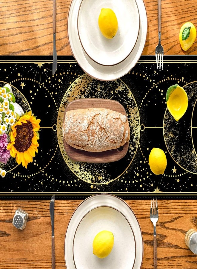 Yarcooly Mystical Decor Moon Table Runner Tarot Decor Gothic Table Runner Astrology Decorations Celestial Party Decorations Supplies Favors Ouija Board Celestial Simple Life Witchy Room Decor - Image 3