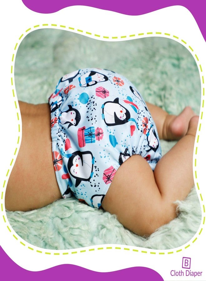 Bembika Baby Pocket Cloth Diapers Without Inserts, Reusable Cloth Diapers Washable Fitted Diapers One Size Adjustable Reusable for Baby Girls and Boys (2 Combo) (No Inserts Included)2V - Image 2