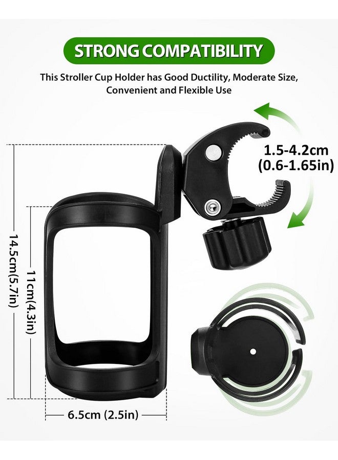 Badiano 2 Pack Stroller Drink Holders, Universal Cup and Bottle Holder for Trolleys, Walkers and Bikes - Image 3