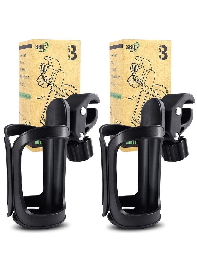Badiano 2 Pack Stroller Drink Holders, Universal Cup and Bottle Holder for Trolleys, Walkers and Bikes - Image 1
