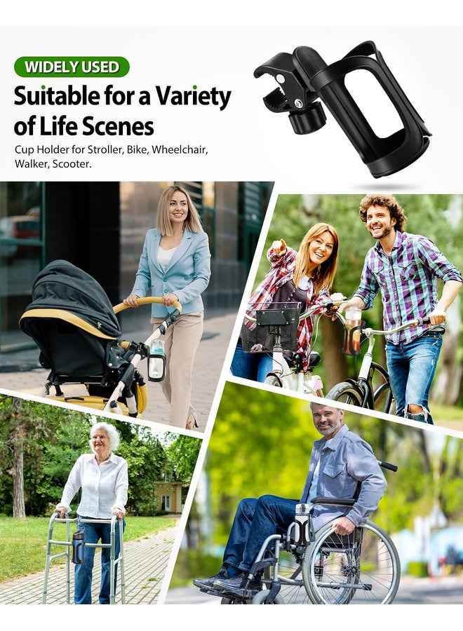 Badiano 2 Pack Stroller Drink Holders, Universal Cup and Bottle Holder for Trolleys, Walkers and Bikes - Image 5