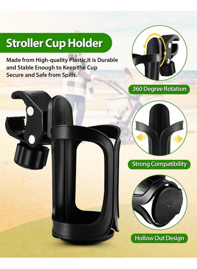 Badiano 2 Pack Stroller Drink Holders, Universal Cup and Bottle Holder for Trolleys, Walkers and Bikes - Image 2