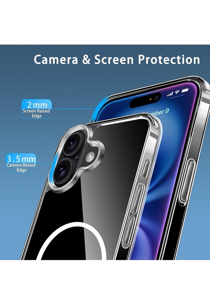 Generic - Magnetic Clear Case Designed for iPhone 16 Compatible with MagSafe Charger, Support Magnetic Car Mount Wireless Charging - Image 1